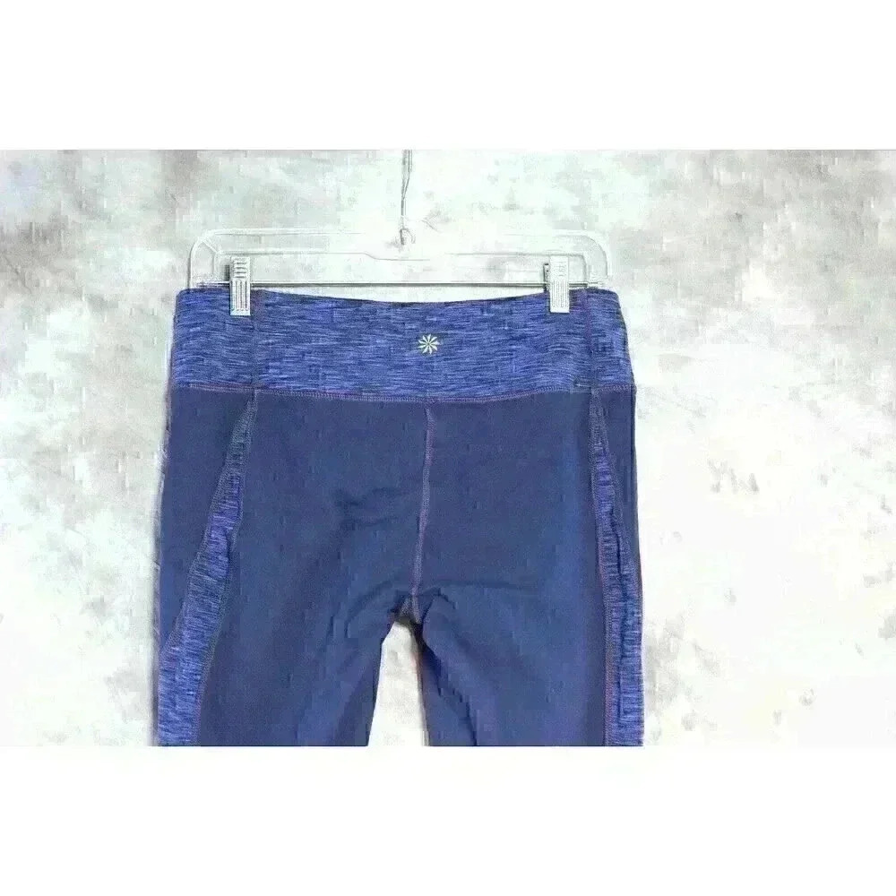 Athleta blue/black leggings/yoga pants Size L capri - Picture 8 of 14